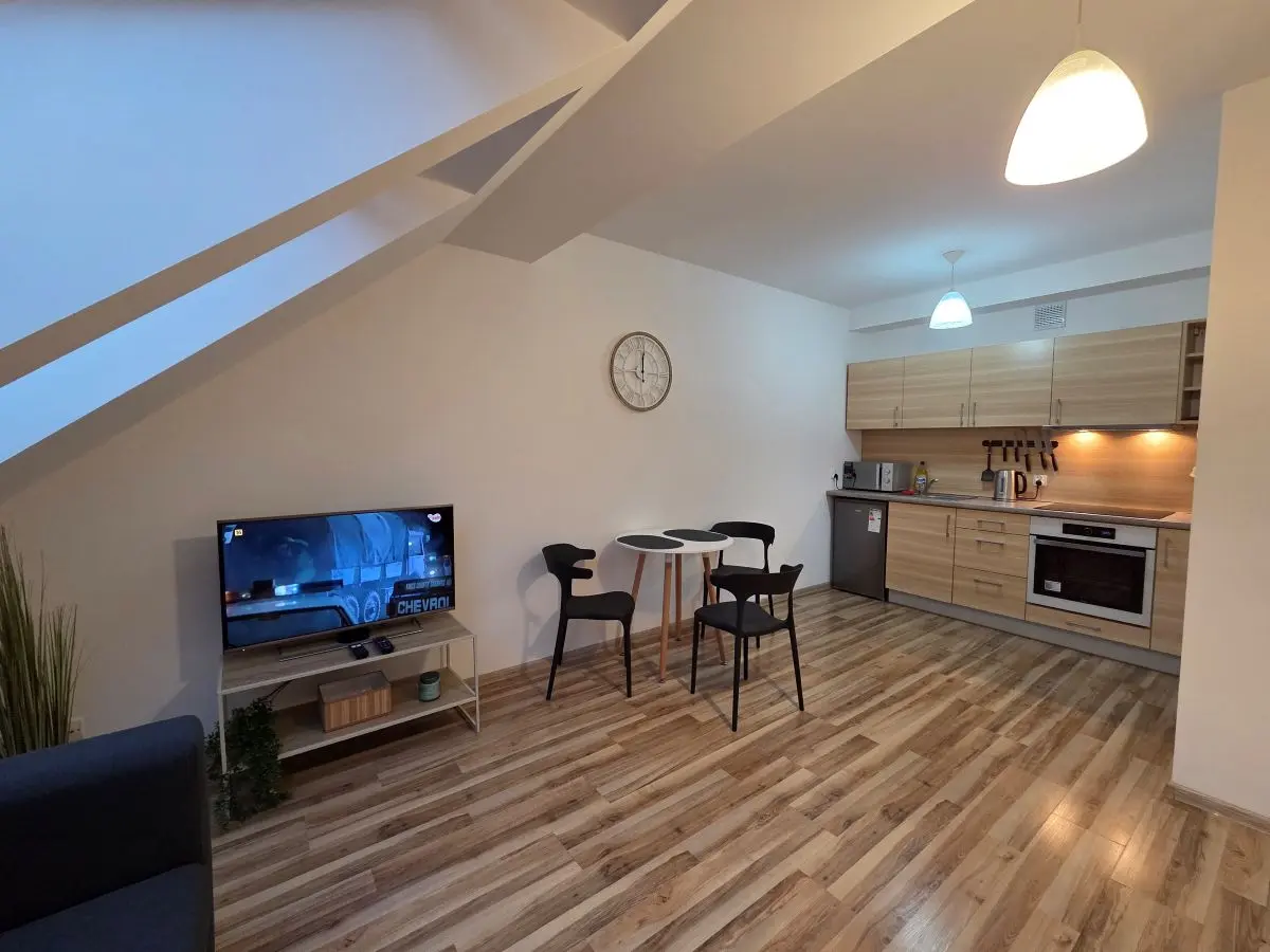 Salon w apartamencie Centrum C5 – noclegi pracownicze Słubice - WW Apartamenty i Noclegi Słubice